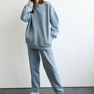 Aritzia TNA Extra Fleece Mega Crew Sweatsuit